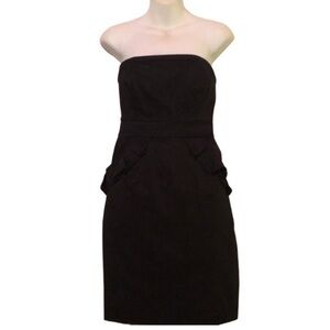 NWT J. Crew Black Ruffled Dress